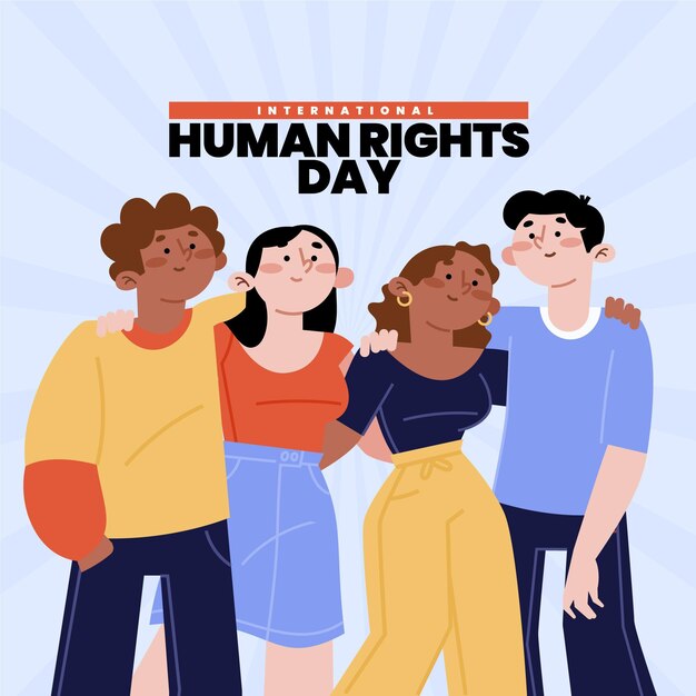 Flat design international human rights day