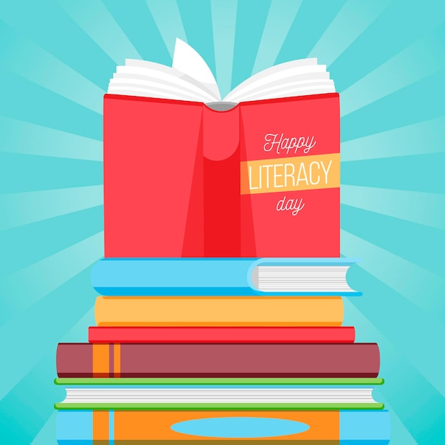 Free Vector flat design international literacy day