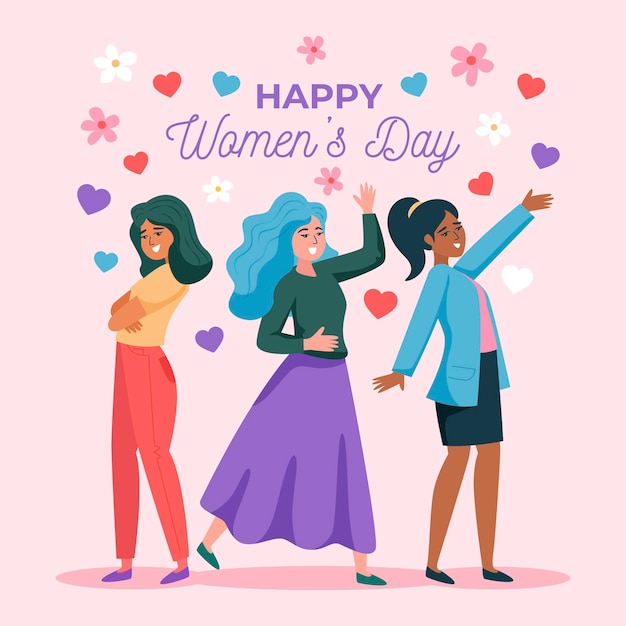 Free Vector flat design international women's day illustrated