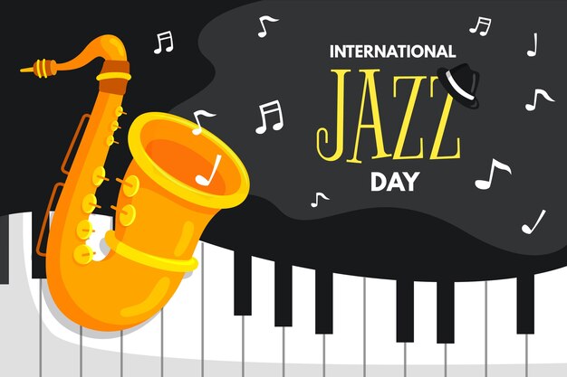 Flat design internationl jazz day