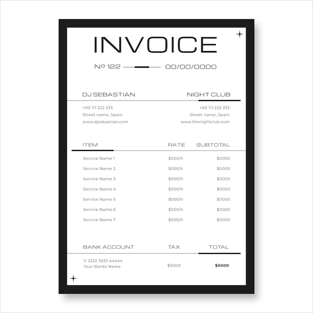 Free Vector flat design invoice template