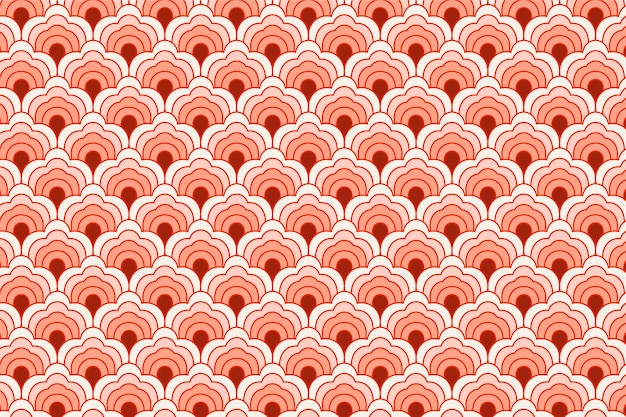 Flat design japanese wave pattern illustration