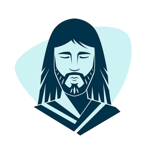 Free Vector flat design jesus silhouette illustration