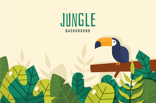 Flat design jungle background