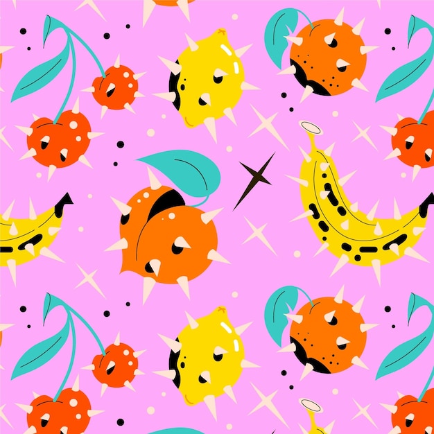 Flat design kitschy pattern