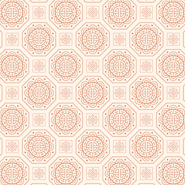 Flat design korean pattern