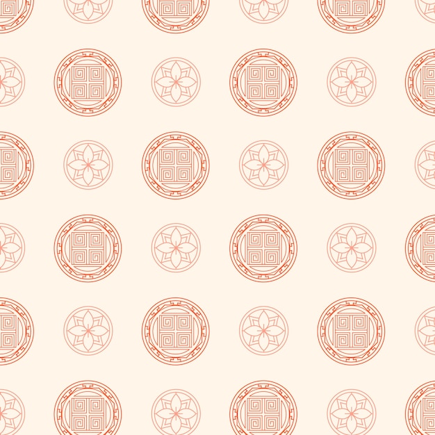 Flat design korean pattern