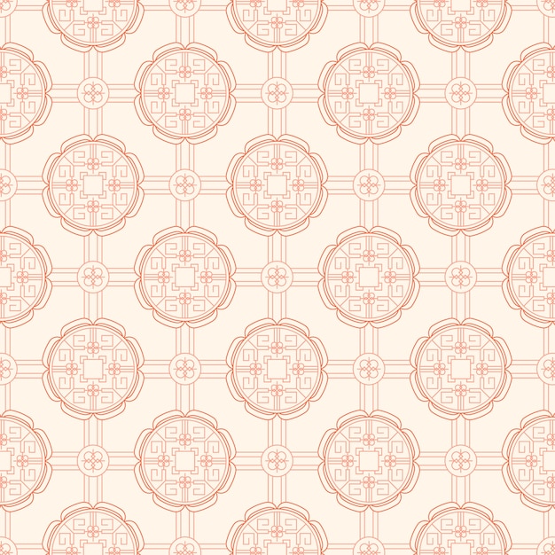 Flat design korean pattern