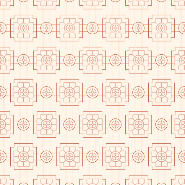 Flat design korean pattern