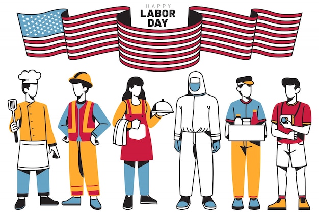 Free vector flat design labor day