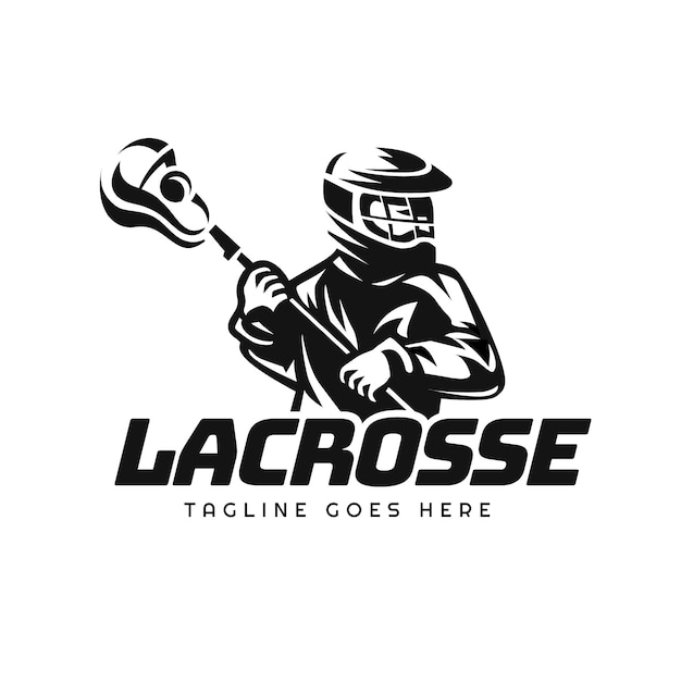 Free Vector flat design lacrosse logo template