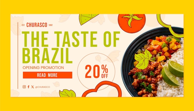 Free Vector flat design latam food banner