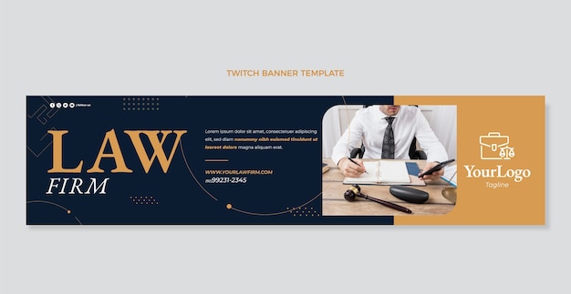 Free vector flat design law firm template