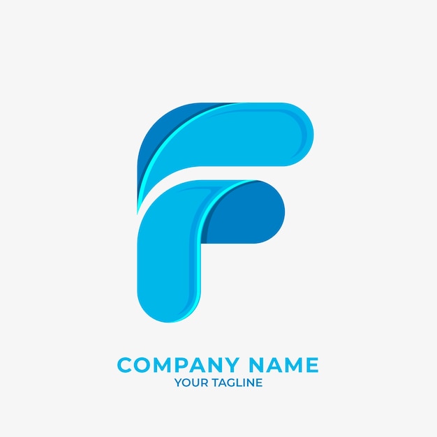 Free Vector flat design letter f logo template