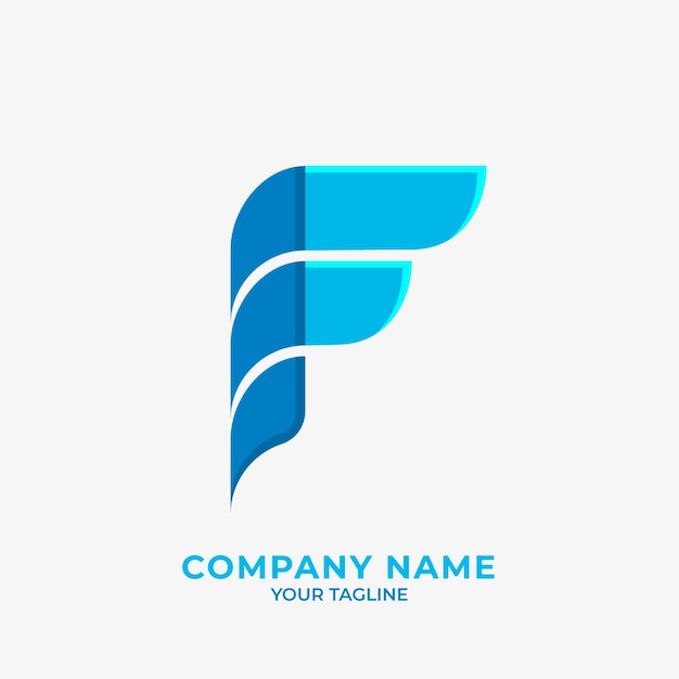 Free Vector flat design letter f logo template