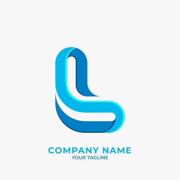 Free Vector flat design letter l logo template