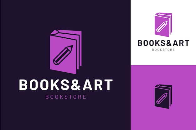 Flat design library logo template