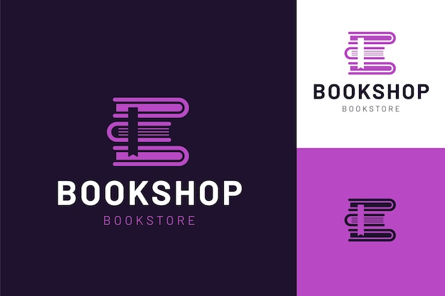 Flat design library logo template