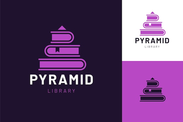 Flat design library logo template