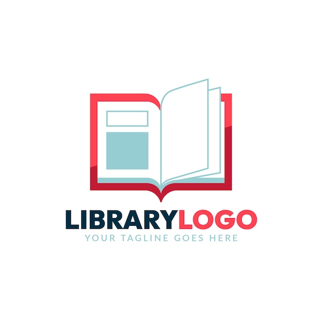 Free vector flat design library logo template