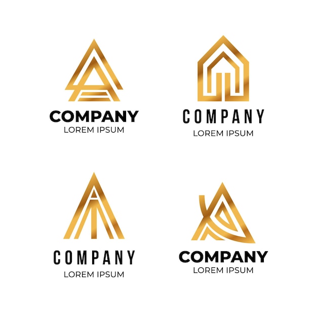 Free Vector flat design a logos set