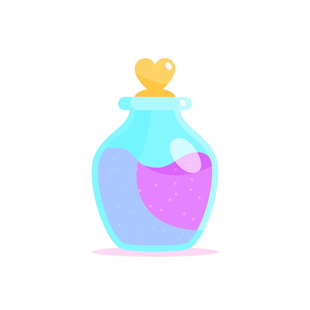 Flat design love potion illustration