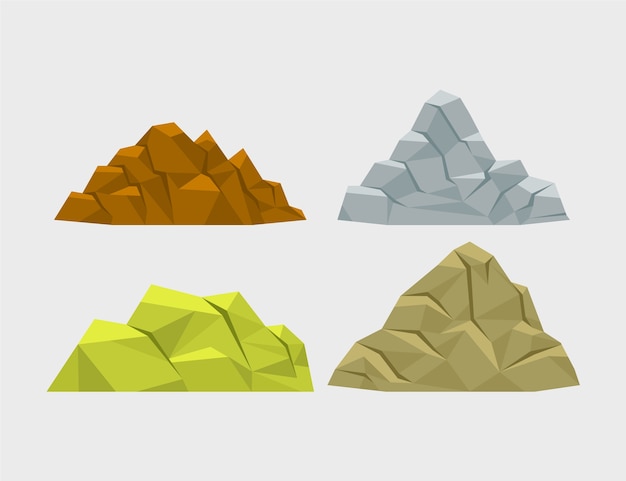 Free Vector flat design low poly nature illustration