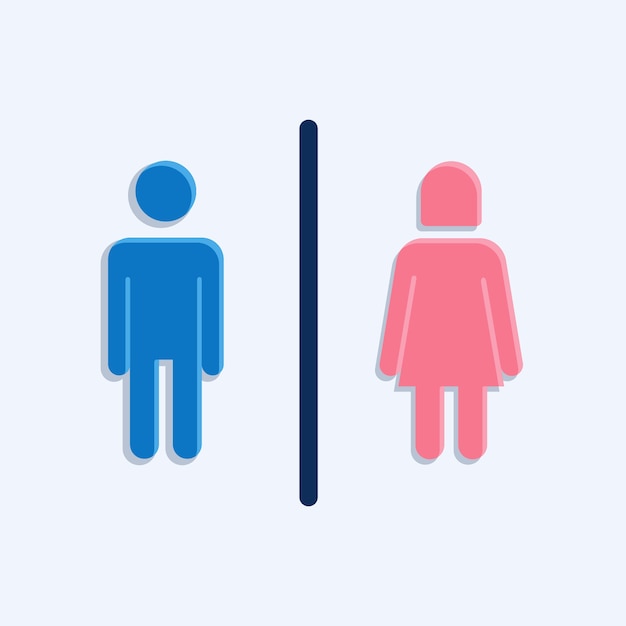 Flat design male female symbols