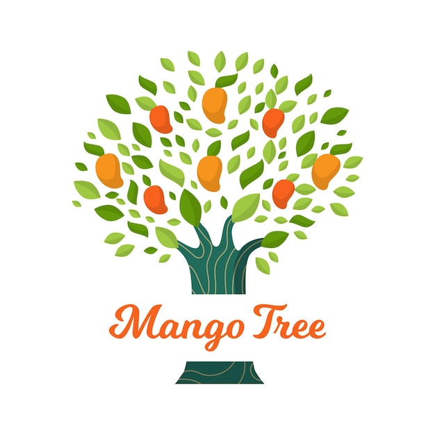 Free Vector flat design mango tree