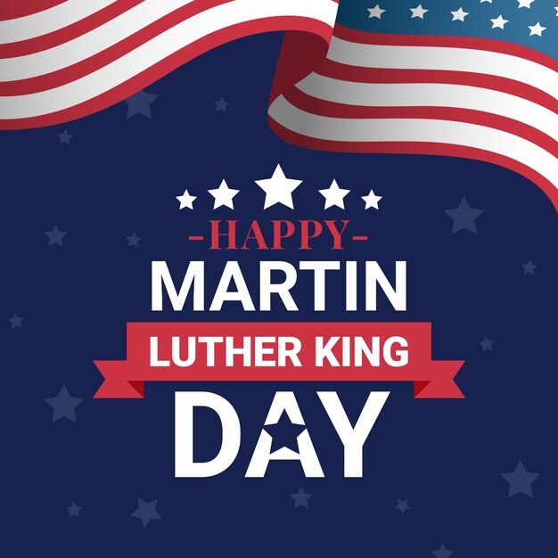 Flat design martin luther king day