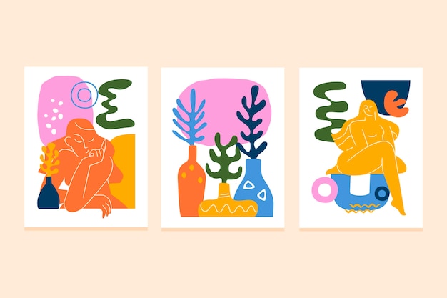 Free Vector flat design matisse style illustration