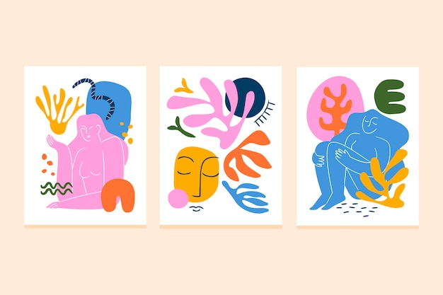 Flat design matisse style illustration