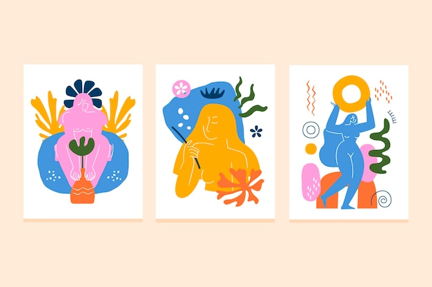 Flat design matisse style illustration