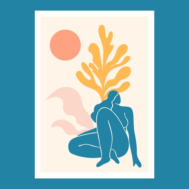 Flat design matisse style illustration