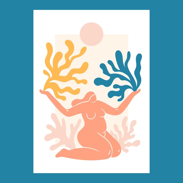 Flat design matisse style illustration