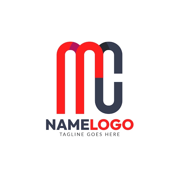 Free Vector flat design mc logo design