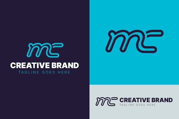 Free Vector flat design mc logo design