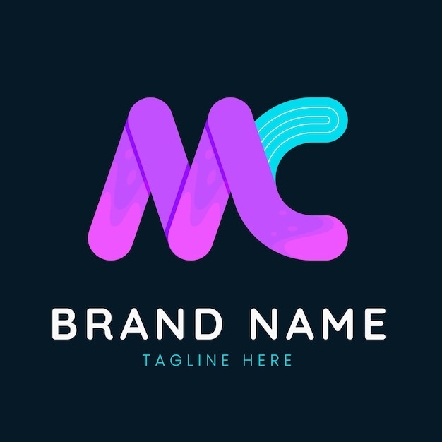 Free vector flat design mc logo template