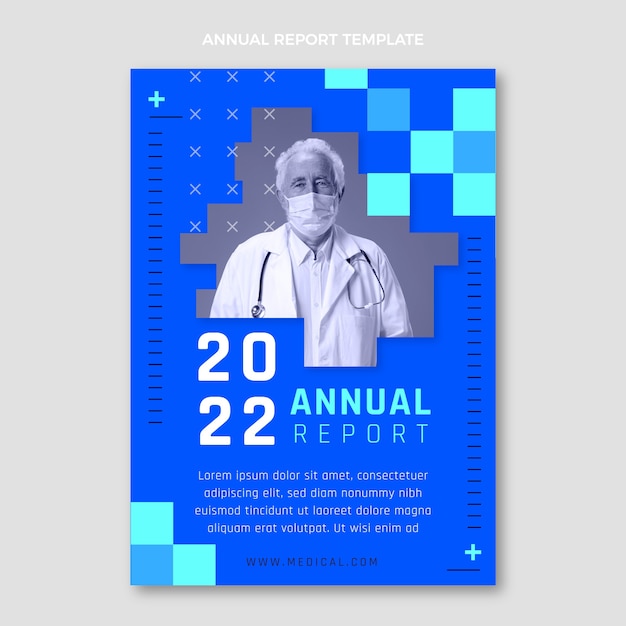 Free Vector flat design medical annual report template