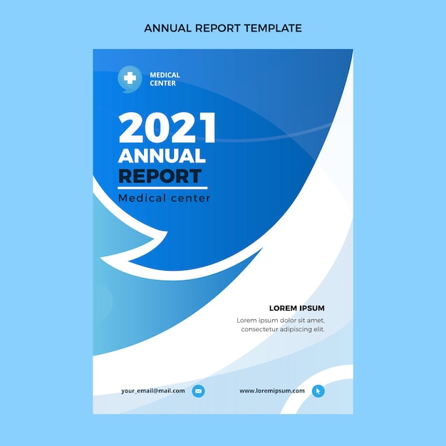 Flat design of medical annual report