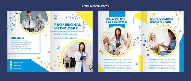 Free vector flat design medical brochure