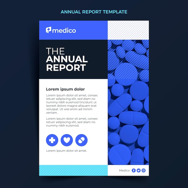 Flat design medical care annual report