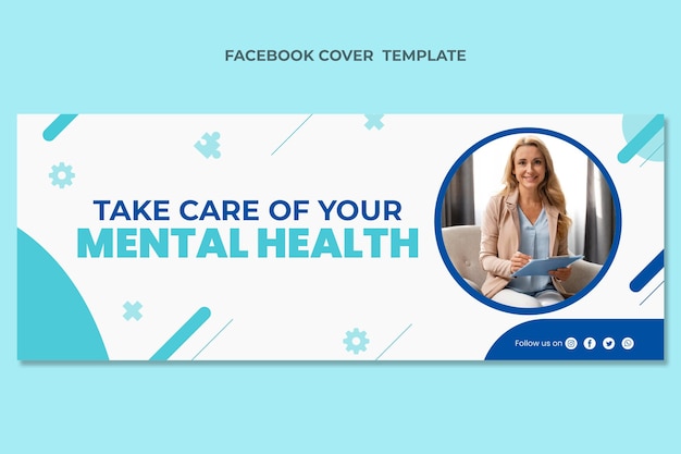 Flat design medical facebook cover