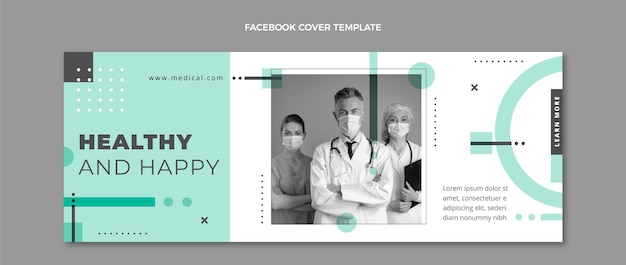 Flat design medical facebook cover