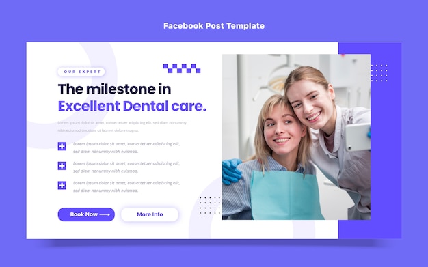 Flat design medical facebook post