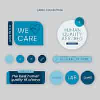 Free vector flat design medical labels and badges