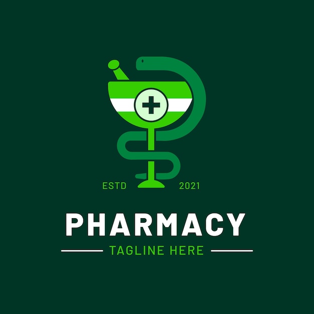 Free Vector flat design medical and pharmacy symbol