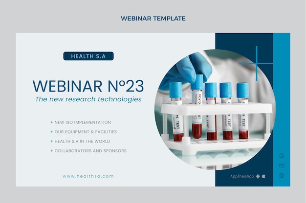 Flat design medical webinar