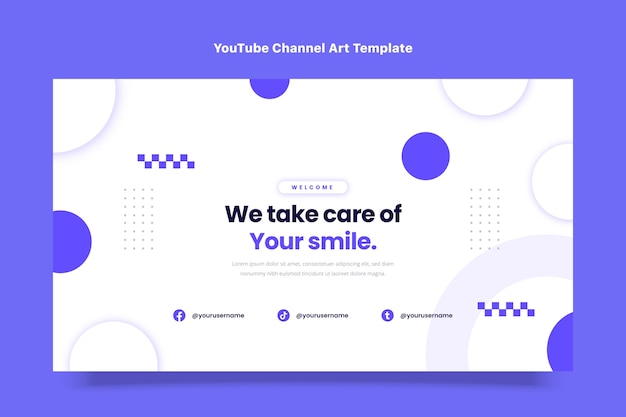 Free Vector flat design medical youtube channel art