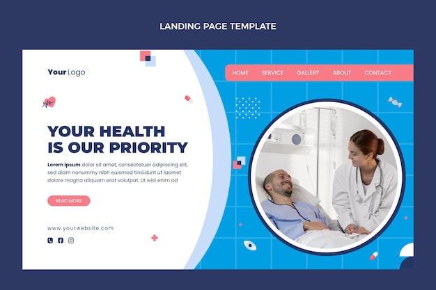 Flat design medical